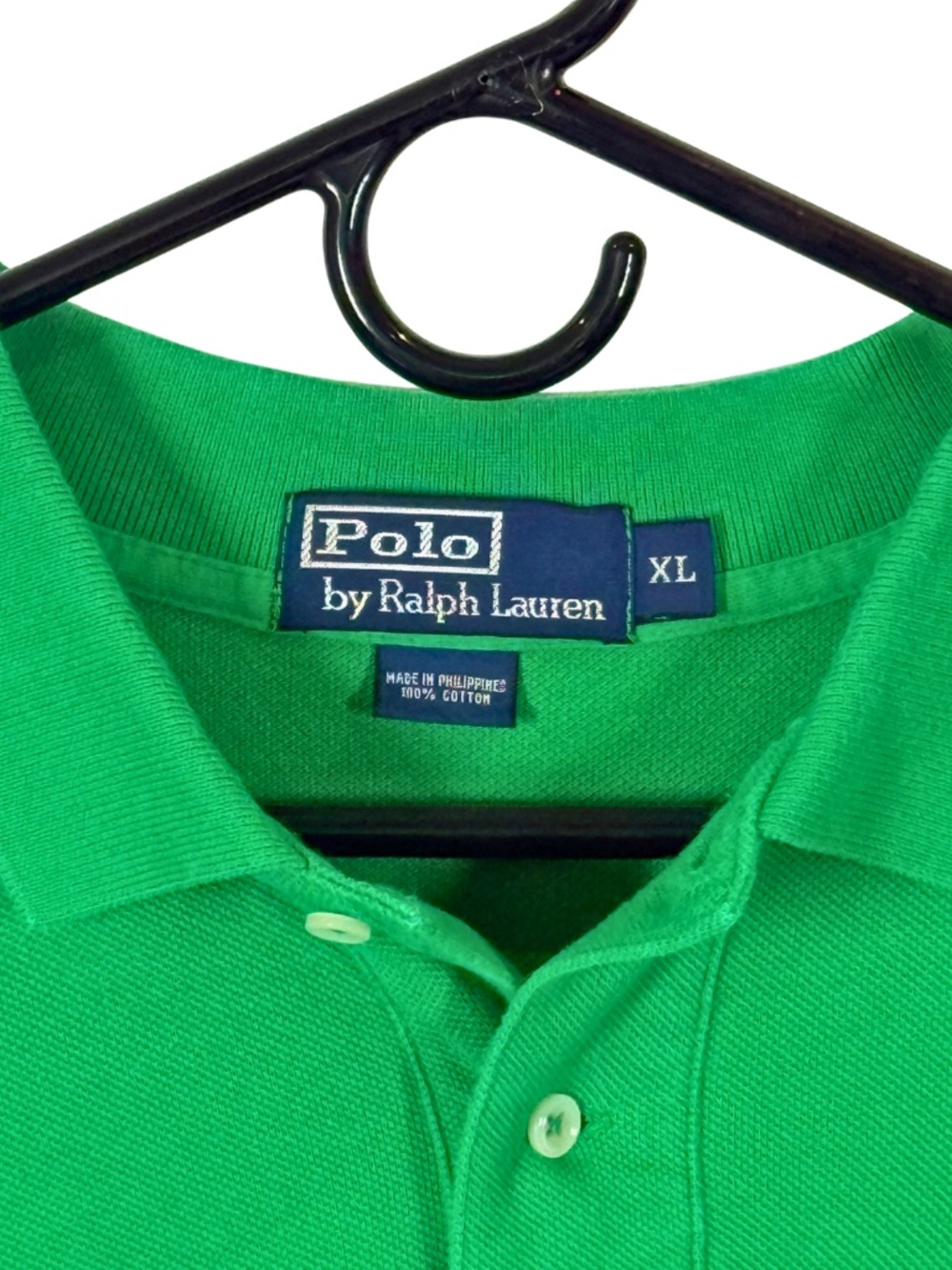 olo Ralph Lauren Green Polo Shirt Men's XL Purple Pony Logo - Picture 5 of 6
